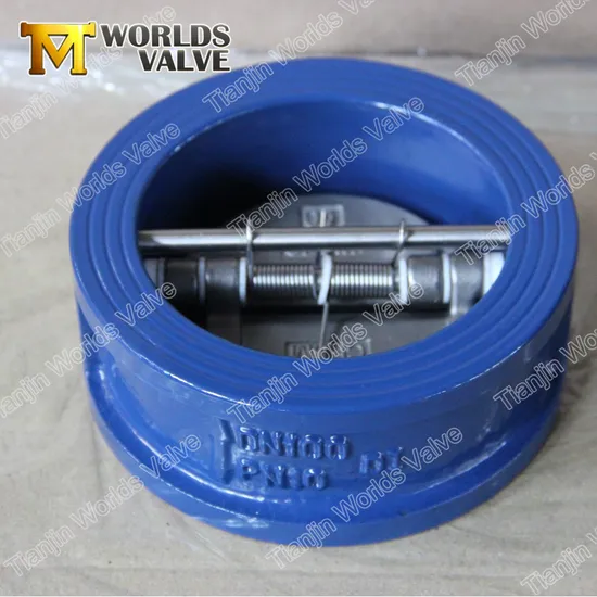 Stainless Steel CF8/CF8m Cast Ductile Iron Wafer Type Duplex Butterfly Double Door Disc Dual Plate/Flap/ Swing Check Valve Pn10/Pn16 or 10K/16K Class150 150lb